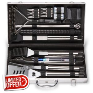 VonHaus BBQ Tool Set with Metal Case