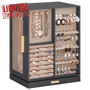 SONGMICS Jewellery Box 360° Rotating