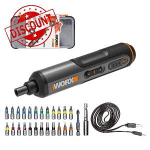 WORX WX240 3.6V (4V MAX) Mini Electric Screwdriver with 3-Gear Torque