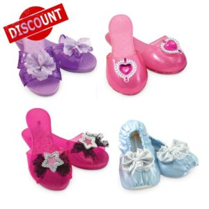 Melissa & Doug Costume Role Play Collection - Step In Style! Dress-Up Shoes Set (4 Pairs) - Princess Play Shoes for Kids Ages 3+