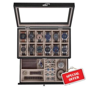 SONGMICS Watch Box with 12 Slots
