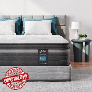 TeQsli Gel Individually Pocket Sprung Single Mattress 3FT with Breathable Soft Fabric