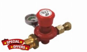 Tezla by iGT Propane Regulator With Gauge 0.5-4 bar Adjustable POL with 4.8mm nozzle