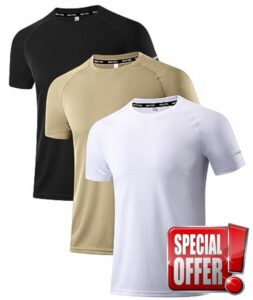 Holure Men's Sportswear Breathable Quick-Drying Short-Sleeved T-Shi