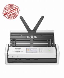 Brother ADS1800W Portable Document Scanner | 20 sheet ADF |ID card slot |Touchscreen|Supporting app |OCR and PDF software included | UK Plug