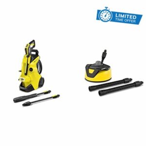 Kärcher K 4 Power Control high pressure washer: Intelligent app support - the right solution for heavier soiling & T 5 Patio Cleaner - Pressure Washer Accessory