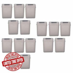 Fivetwofive 15Pcs 3.5 Inch IDE SATA HDD Hard Drive Disk Plastic Storage Box Case Enclosure