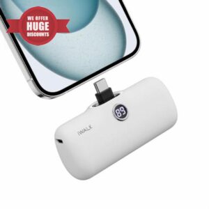 iWALK Portable Charger 4800mAh 20W USB C Power Bank Small Fast Charging Docking Battery Pack with LED Display Compatible with iPhone 15