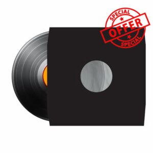 Vision Media® 12'' Vinyl Black Polylined Inner Sleeves - Record Inners - Vinyl Sleeves - LP PolyLiners' x 50pcs
