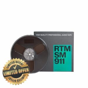 RTM Studio Master SM911 ¼ inch magnetic tape for audio recording -366m plastic reel -7 inch (18cm) diamete