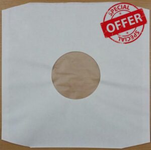 Vision Media® 12'' White Vinyl Polylined inner sleeves - Record Inners - Vinyl Sleeves - LP PolyLiners x 50pcs