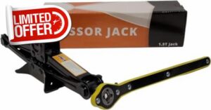 RYBO Scissor Jack for Lifting Cars - 1.5 Ton (1.5T) | Compact