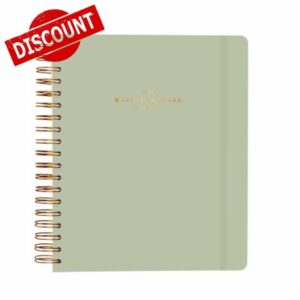 Kokonote Sage Green Diary 2024-2025 | Desk Planner 8.3 x 9.8 inches - 21 x 25 cm | 17 Months Academic Diary Week To View | August 2024 - December 2025 | Mid Year Diary 2024-2025 With Stickers & Tabs