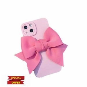 MdybF Iphone case Matte Silica Gel Phone Case For Phone 15 14 12 13 Pro Max 11 Cute 3d Bow Soft Camera Protective Cover-for Iphone 15promax-c