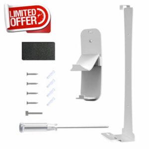 XiFor Wall Hanging Storage Bracket for PS5 Slim Console Wall Mount + Storage Hook Set P5 Slim Storage Accessories (White)