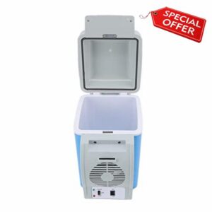 Car Fridge Mini Electric Car Cooler Low Noise Portable Food Grade Inner Liner for Caravan Road Trips 7.5L