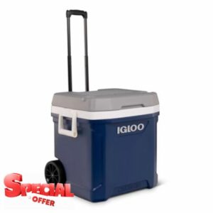 IGLOO MaxCold 58 Litre (62 US QT) Roller Cool Box Ice Cooler 98 Cans
