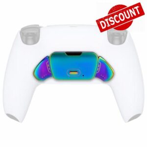 Metallic Rainbow Aura Blue & Purple Real Metal Buttons (RMB) Version K1 K2 Buttons Housing & Remap PCB Board for eXtremeRate Rise Remap Kit – Without Controller & Other Rise Accessories