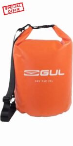 Gul 25L 25 Litre Capacity HVY Duty Dry Bag - Orange Black - Waterproof Sprayproof - Unisex - Durable PVC Fabric