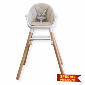 Clair de Lune 6in1 Eat & Play Convertible High Chair for 4 Months to 6 Years (Beige and Natural)