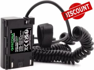 PATONA LP-E6NH Dummy battery USB-C - power supply unit power adapter charger coupler adapter USB-C with spring cable ... also compatible with EOS R5c (9411).. also compatible with EOS R5c (9411)