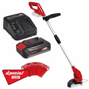 Einhell Power X-Change 18/24 Cordless Strimmer With Battery And Charger - 18V Lightweight Battery Grass Trimmer With 20 x Blades