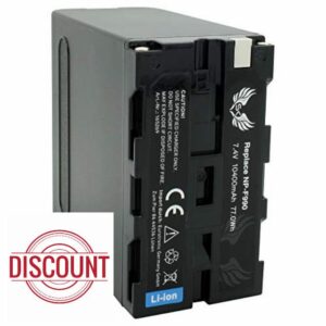 SK Battery Replacement for Sony NP-F990 | 10400 mAh - Battery NP-F550 NP-F730 NP-F750 NP-F960 NP-F970 NP-F980 // Flashes Video Lights Field Monitors