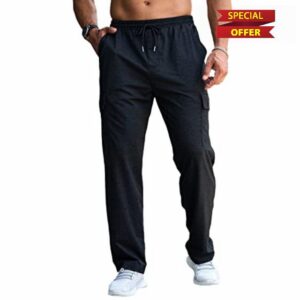 Mens Cargo Joggers Trousers Casual Elasticated Waist Tracksuit Bottoms for Men M-4XL