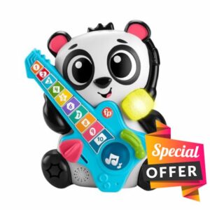 Fisher-Price Baby & Toddler Learning Toy Link Squad Jam & Count Panda with Interactive Music & Lights for Kids Ages 9+ Months
