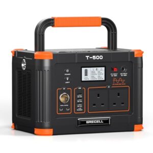 519Wh Solar Generator Backup Battery Pack with 2x Pure Sine Wave 500W