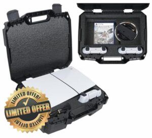 Case Club Hard Case to fit PS5 Slim - Compact Carrying Case Includes Custom Slots for 1 Game