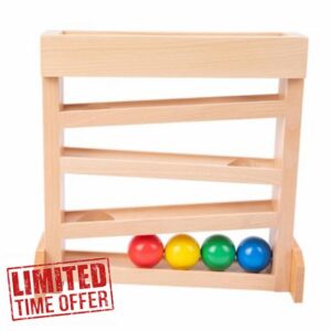 HTU Montessori Tracker Ball Drop Montessori Tracker Ball Maze Early Developmental Ball Run Great Birthday Gift for 1-3 Year Old for Babies