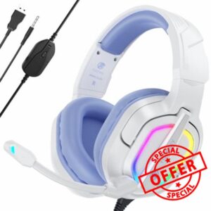 Fachixy「2024 New」FC200 Gaming Headset for PS4/PS5/PC/Xbox/Nintendo Switch