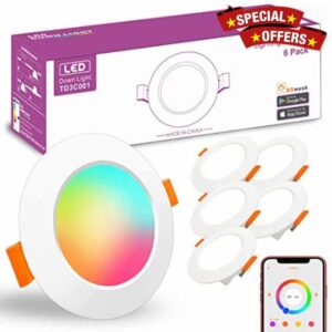 Led Downlights Ceiling 3 inch 60W Equivalent 600LM，Smart Recessed Spot Lights with APP Control