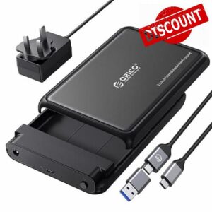 ORICO 3.5 Hard Drive Enclosure SATA to USB C Compatible for 3.5" 2.5" Seagate Samsung WD Crucial SanDisk HDD SSD