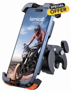 Lamicall Motorcycle Phone Holder Bike - Motorbike Phone Mount