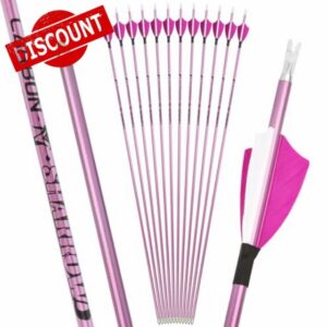 6/12Pcs Archery Hunting Arrow 2 Inch Turkey Feather Pure Carbon Arrows Spine 400-1000 Shield Shooting Carbon Arrows