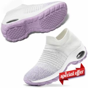 STQ Womens Walking Shoes Slip-on Lightweight Mesh Sneakers Breathable Tennis Comfortable Platform Wedge Shoes