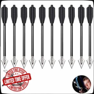 fUfIzU 12Pcs 6.3 Inch Aluminium Crossbow Bolts Arrows with High Impact 50-Pounds And 80-Pounds for Mini Hunting Pistol Precision Target Arrow Archery