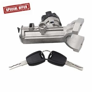 Ignition Lock Switch Barrel with 2 Keys 1348421080 Compatible with Relay Ducato Boxer 2006+ 1361031080 1608501280 4162.HN 4162.SJ - 5Pins