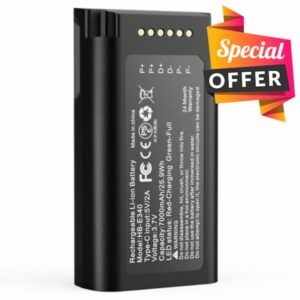 Adicop Rechargeable Battery compatible with eufy e340 7000mAh Battery Replacement Easy Install&Remove Rechargeable Battery compatible with Video Doorbell E340 (1 Pack)