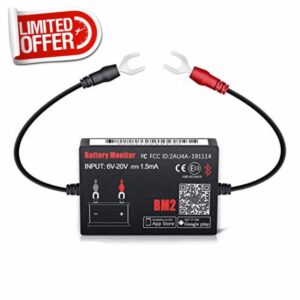 Feriany Bluetooth BM2 12V Battery Monitor Car Battery Analyzer Test Battery Diagnostic Tool for Android IOS Phone