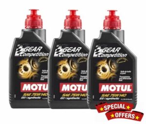 WOL-Motul Gear Competition 75W140 Fully Synthetic Transmission Gear Oil API GL-5 LSD 105779 (3 L)
