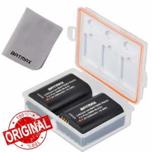 Batmax 2Pcs 2280mah DMW-BLK22 Replacement Battery with Battery Storage Case & Memory Card Case for Panasonic LUMIX DC-S5 DC-SSK DC-G9 DC-GH5 DC-GH5 II DC-GH5S DC-GH6 Camera