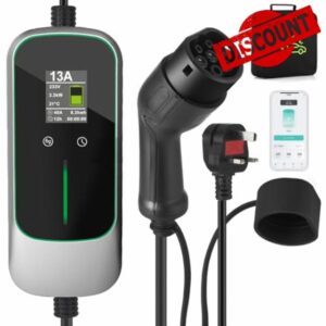 Portable Type 2 Charging Cable UK 3 PIN WIFI Control Model 2 Adjustable Current 8A/10A/13A/16A 8M