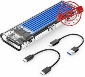 ORICO USB 3.1 (10Gbps) M.2 Enclosure for M2 NVMe & SATA SSD - USB-C to M2 PCIe NGFF Adapter Reader for M-Key & B+M Key Solid State Hard Drive