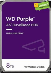 Western Digital WD Purple 8TB Surveillance 3.5" Internal Hard Drive - Allframe Technology