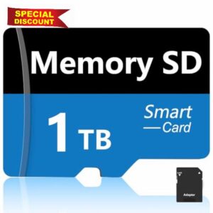 1TB Memory Card MINI SD Card Ultra Fast Speed 1024GB TF Card Waterproof Storage Card Compatible with Music/TV/PC/Phone/Dash Cam/Car/Drone