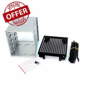 Myazs Hard Drive Cage Hard Disk Tray Rack Stainless Steel With Fan Space Adapter Tray Bracket For Computer PC For Cas Built-in Mechanical Hard Drive Disk Computer Components And Hardware HDD