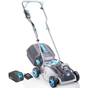 Brushless Battery Lawn Mower with 2-in-1 Mulch and Catch 30L Grass Bag & 5-level Central Cutting Height